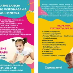 Dzieci rozwijają się dzięki nowoczesnym formom terapii. Bezpłatne zajęcia wczesnego wspomagania rozwoju dziecka.