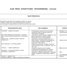 Plan pracy dydaktyczno-wychowawczej na wrzesień: "Moje przedszkole" - zabawy, piosenki i nauka zasad.