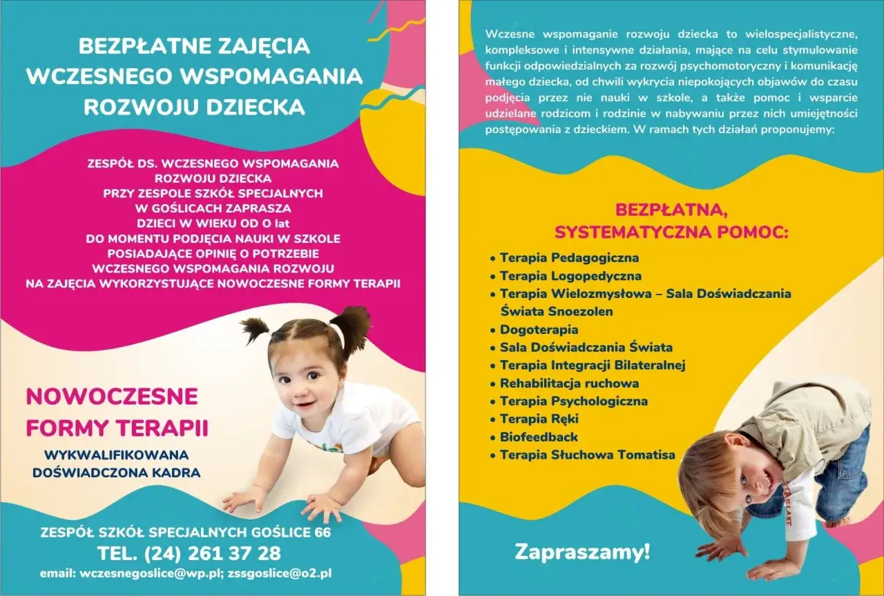 Dzieci korzystają z nowoczesnych form terapii wwr. Bezpłatne zajęcia wczesnego wspomagania rozwoju dziecka.