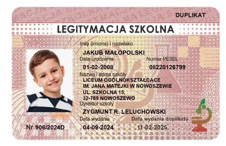Zdjęcie Czy na legitymacji szkolnej jest PESEL? Nowe przepisy wyjaśniają