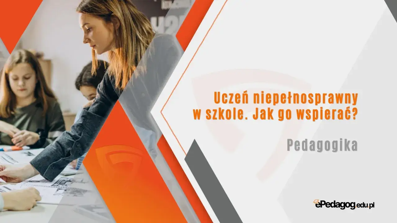 Nauczycielka wspiera ucznia z upośledzeniem w stopniu umiarkowanym w szkole podstawowej. Jak go wspierać? Pedagodzy wiedzą.